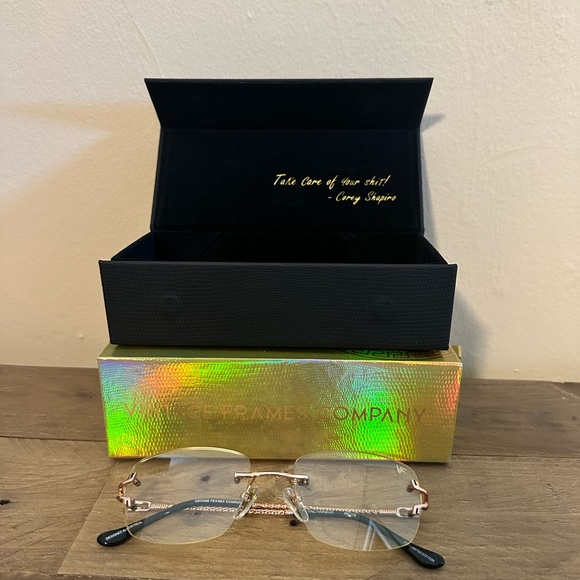 VINTAGE FRAMES BAL HARBOUR DRILL MOUNT 24KT GOLD - Picture 6 of 9